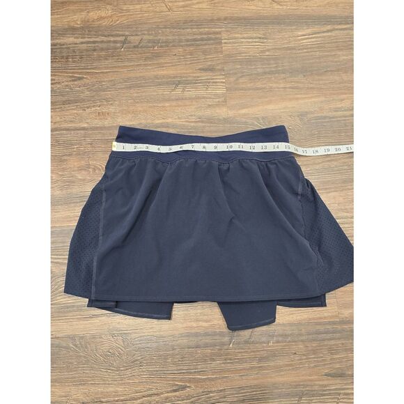 Spanx Get Moving Skort XL Navy Built-In Shorts Pocket Active Athletic Skirt - Picture 8 of 12